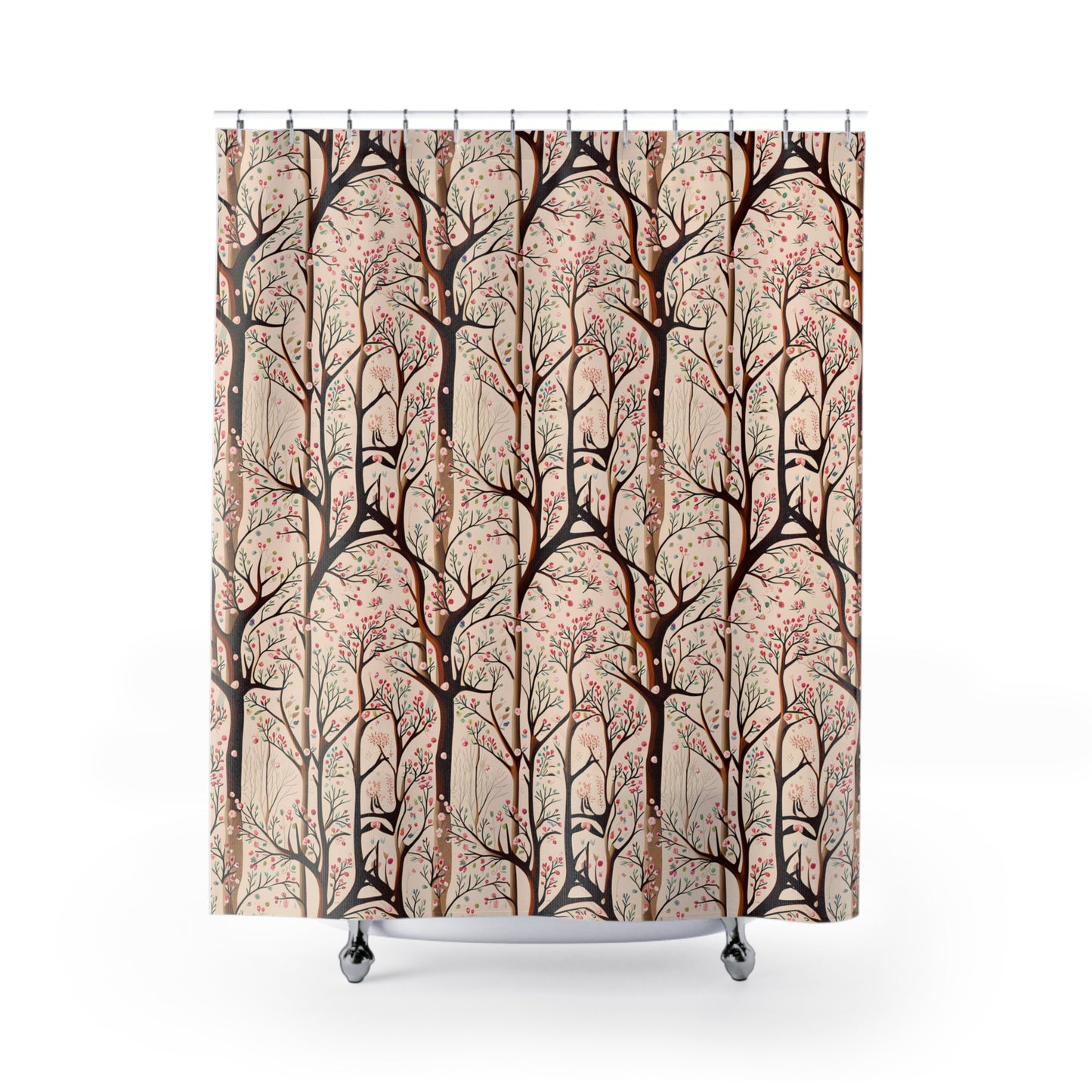 Delicate Blossom Trees Shower Curtains