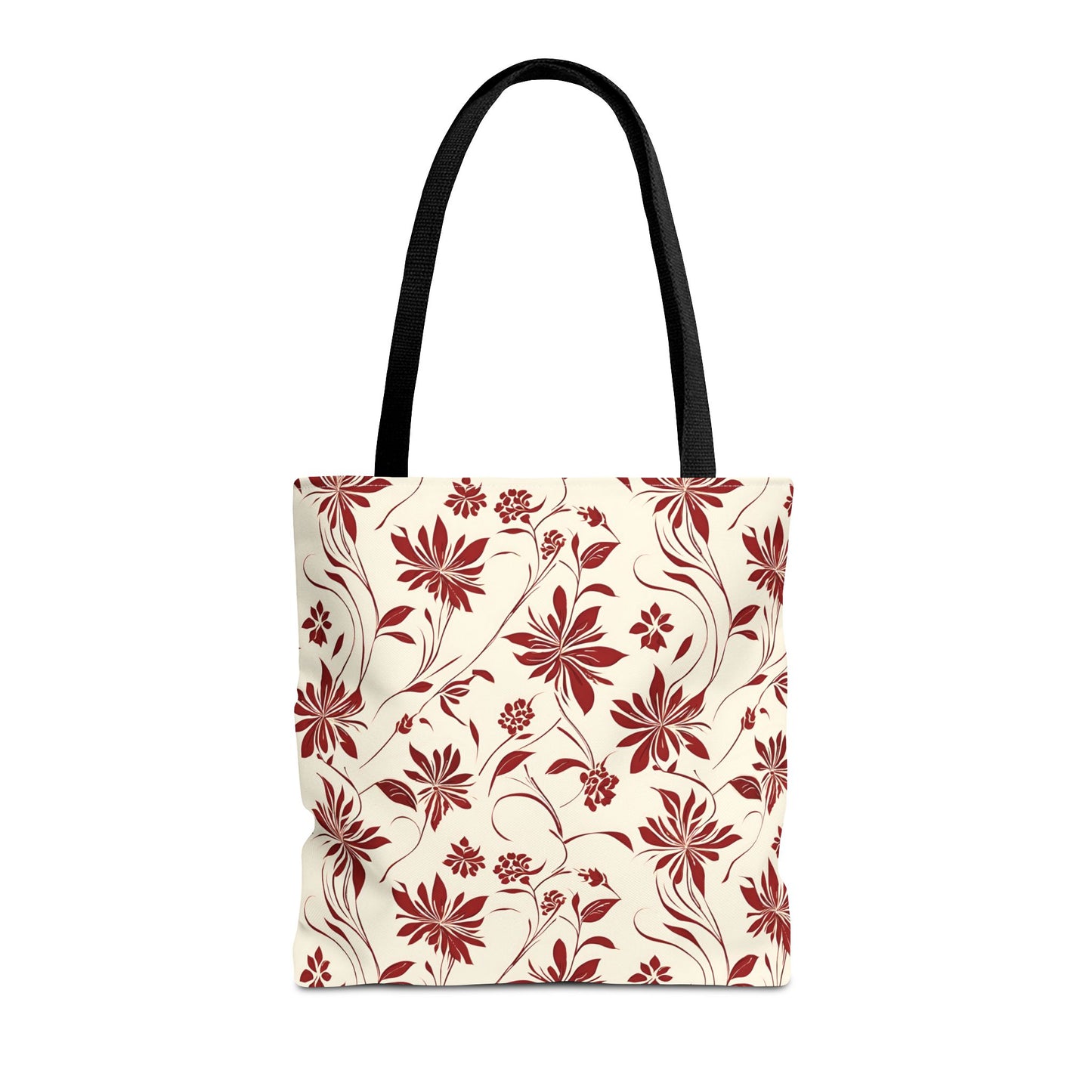 Simple Red Flower Pattern Tote Bag (AOP)