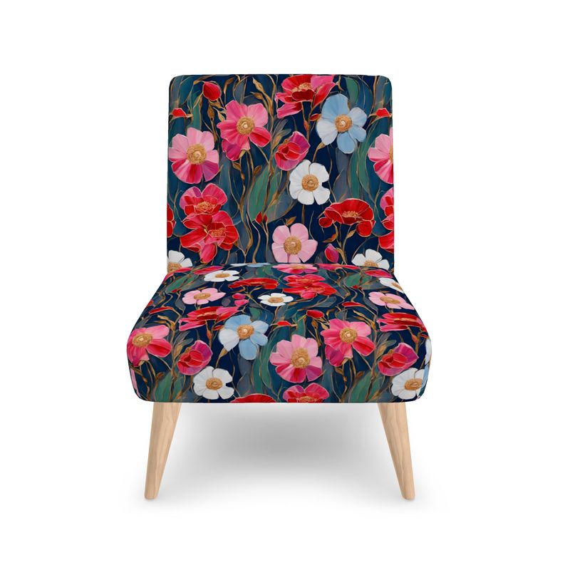 Occasional Chair, "Colourful Windflowers"