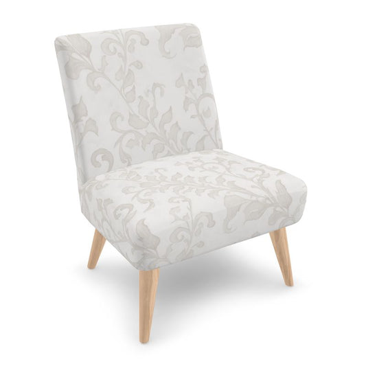 Occasional Chair, "Climbing Vine in Warm Cream"