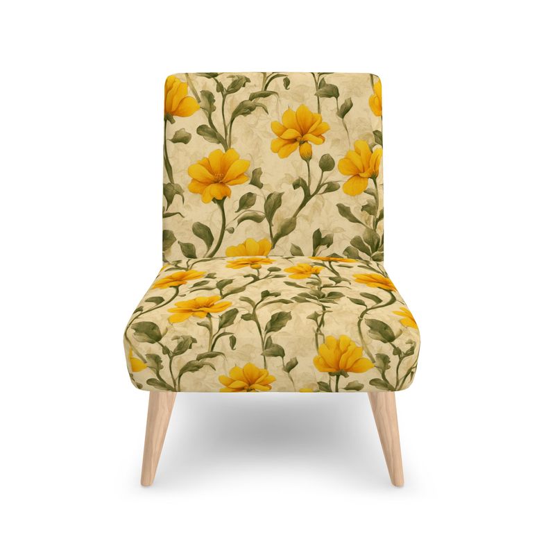 Occasional Chair, "Sea Foam Flowers"