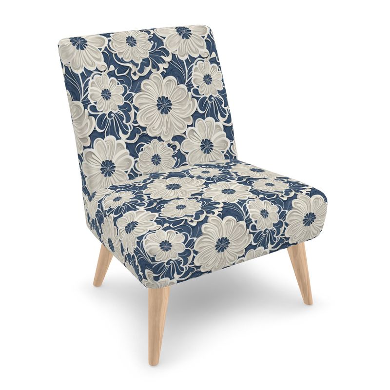 Occasional Chair, "Sea Foam Flowers"