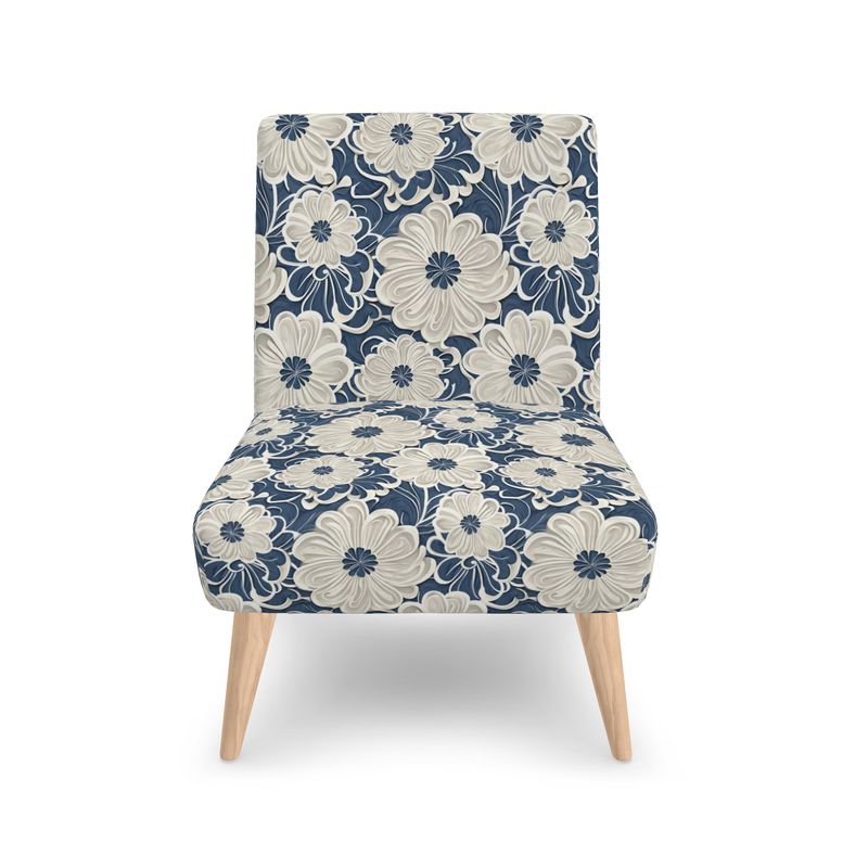 Occasional Chair, "Sea Foam Flowers"