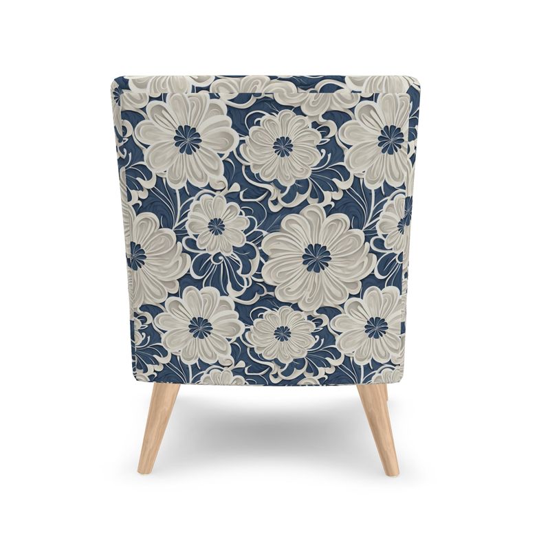 Occasional Chair, "Sea Foam Flowers"