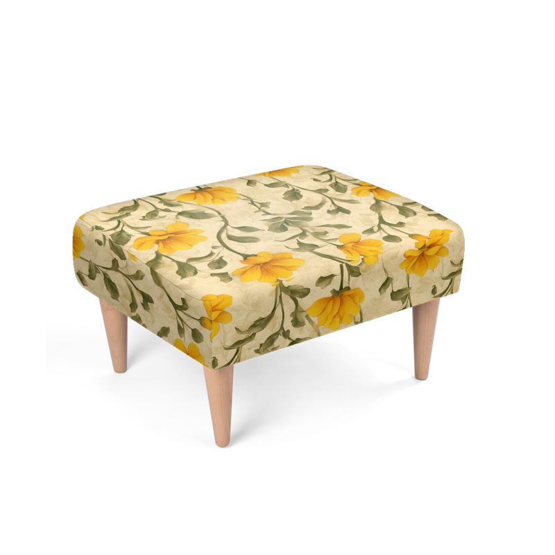 Footstool, "Yellow Vine"