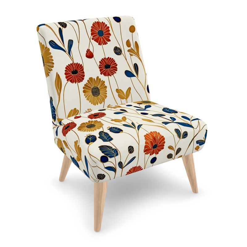 Occasional Chair, "Shades of Ochre & Indigo"