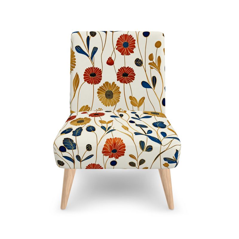 Occasional Chair, "Shades of Ochre & Indigo"