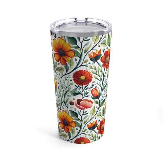 Tangerine Bouquet Tumbler 20oz