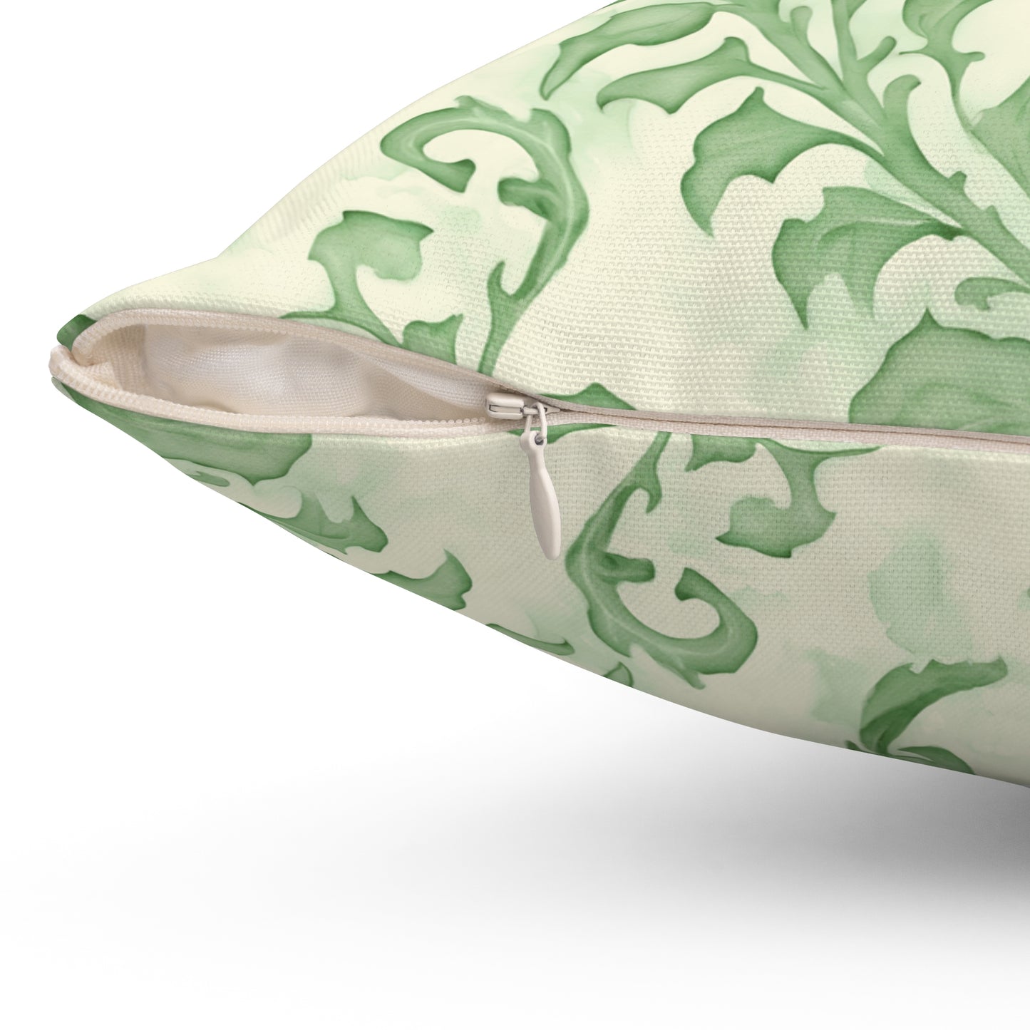 Climbing Green Leaves, Polyester Square Pillow