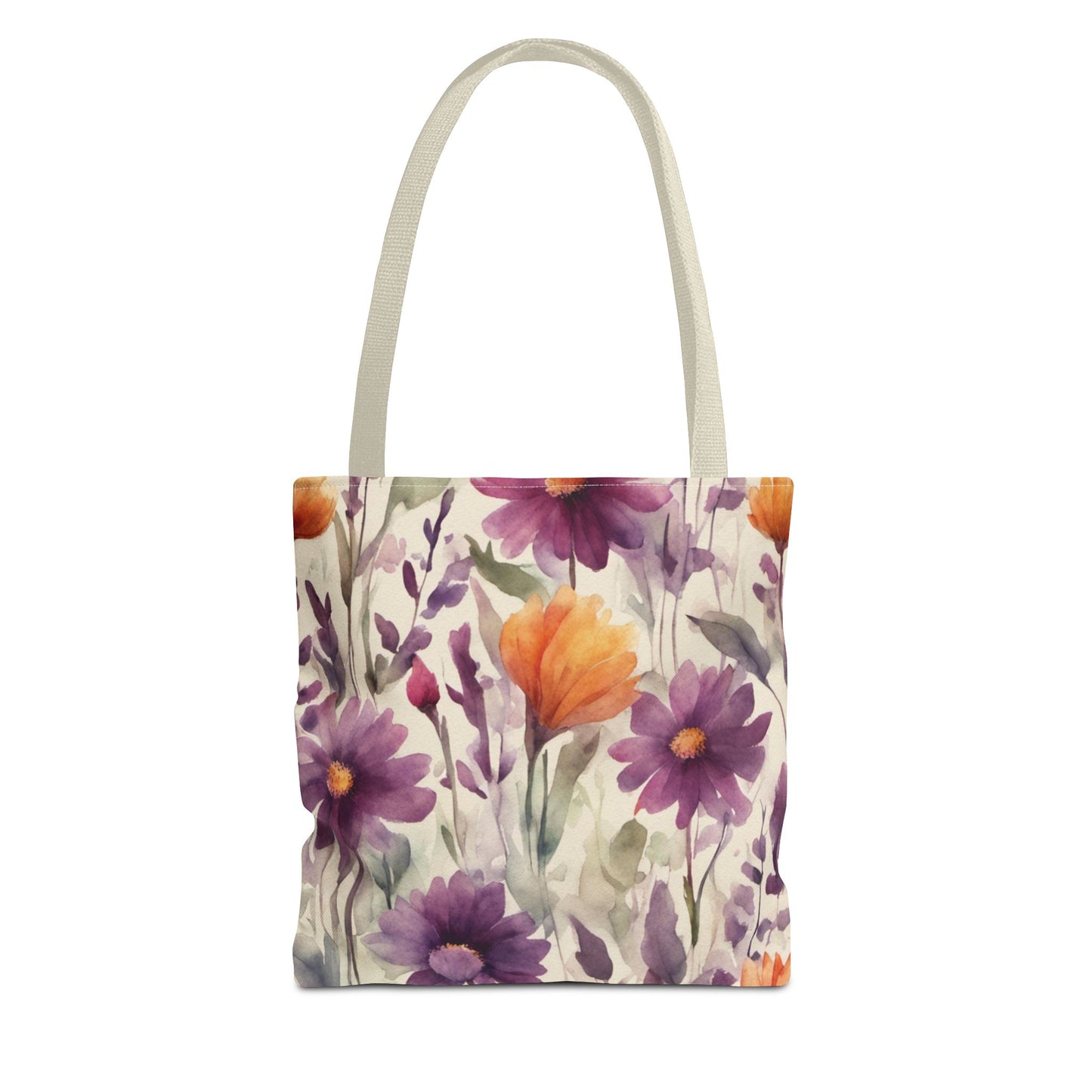 Plum and Apricot Wildflowers Tote Bag (AOP)