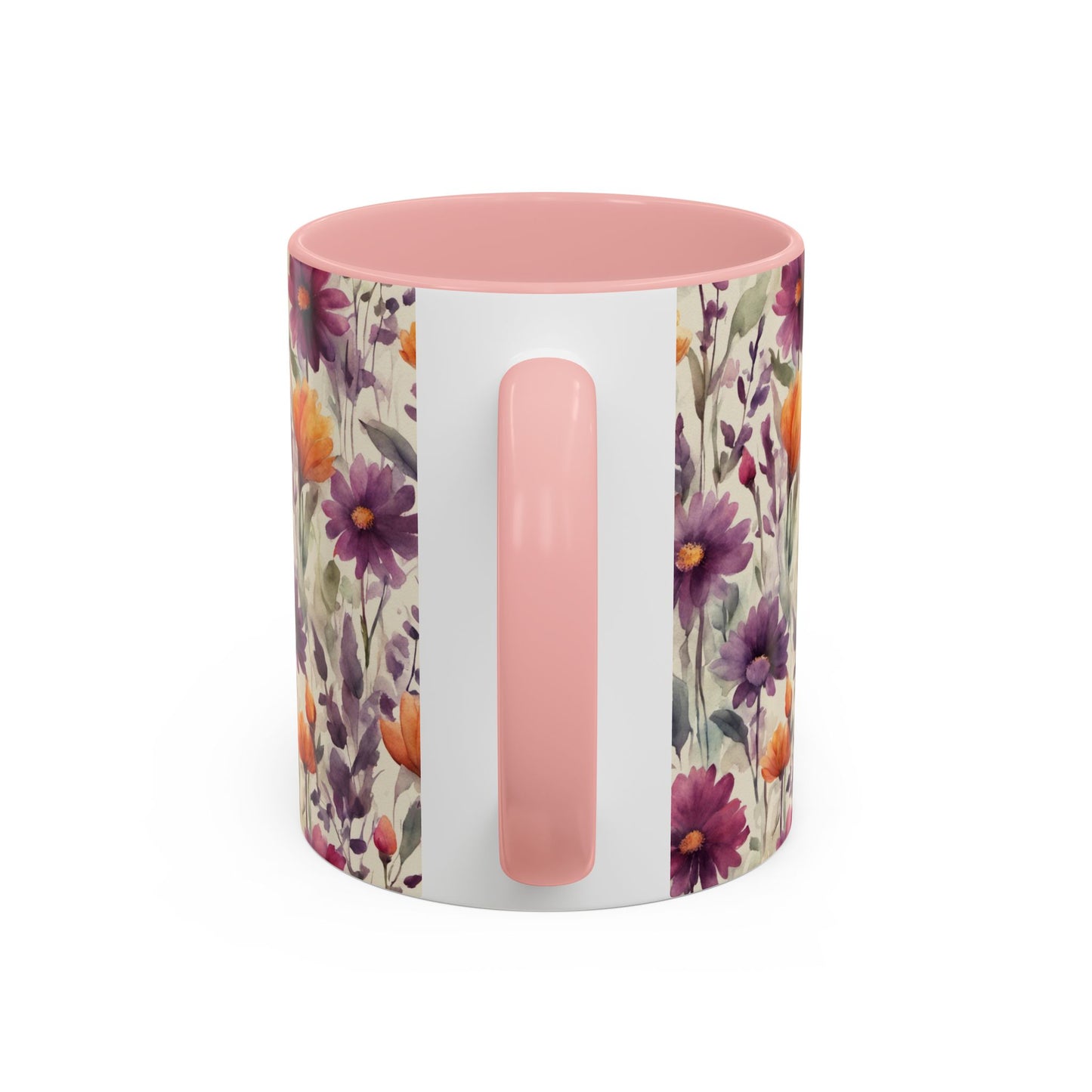 Plum and Apricot Wildflowers Coffee Mug, 11oz