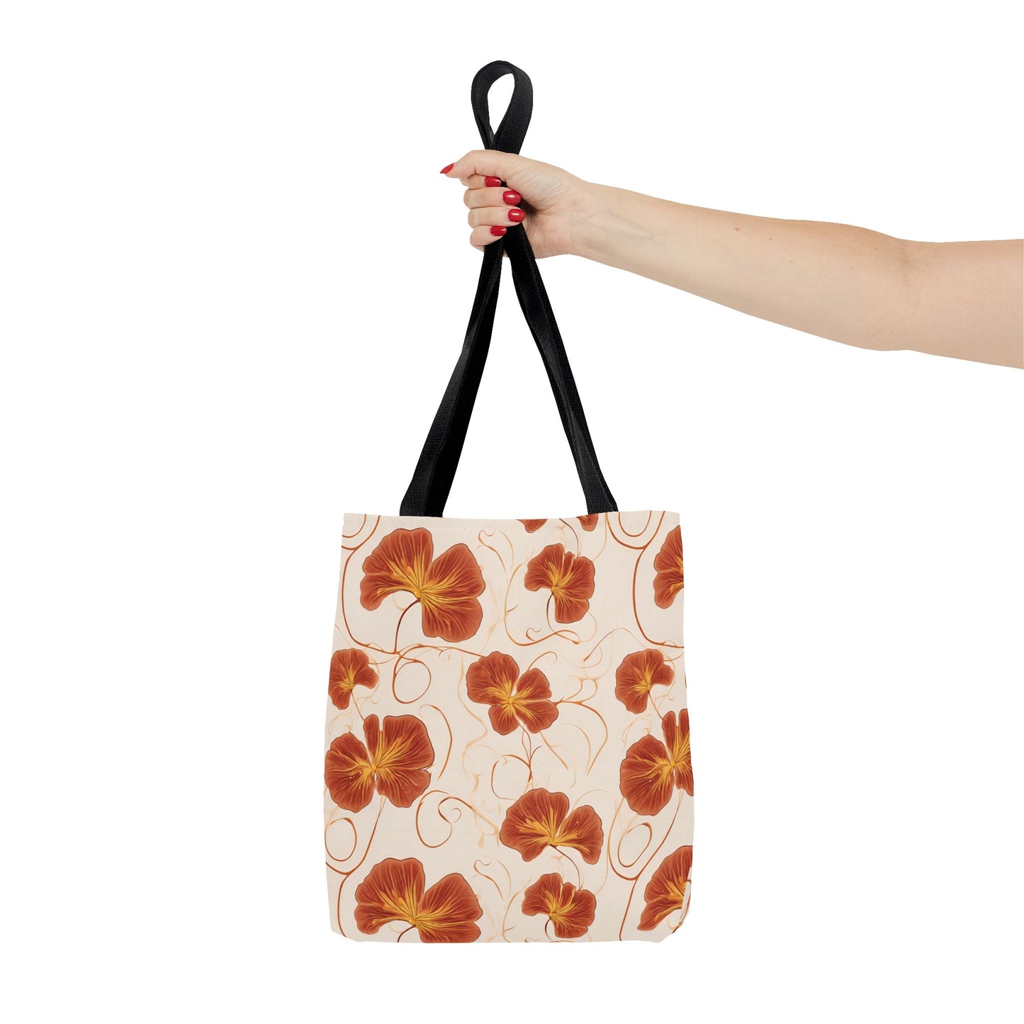 Orange Nasturtium Petals Tote Bag (AOP)