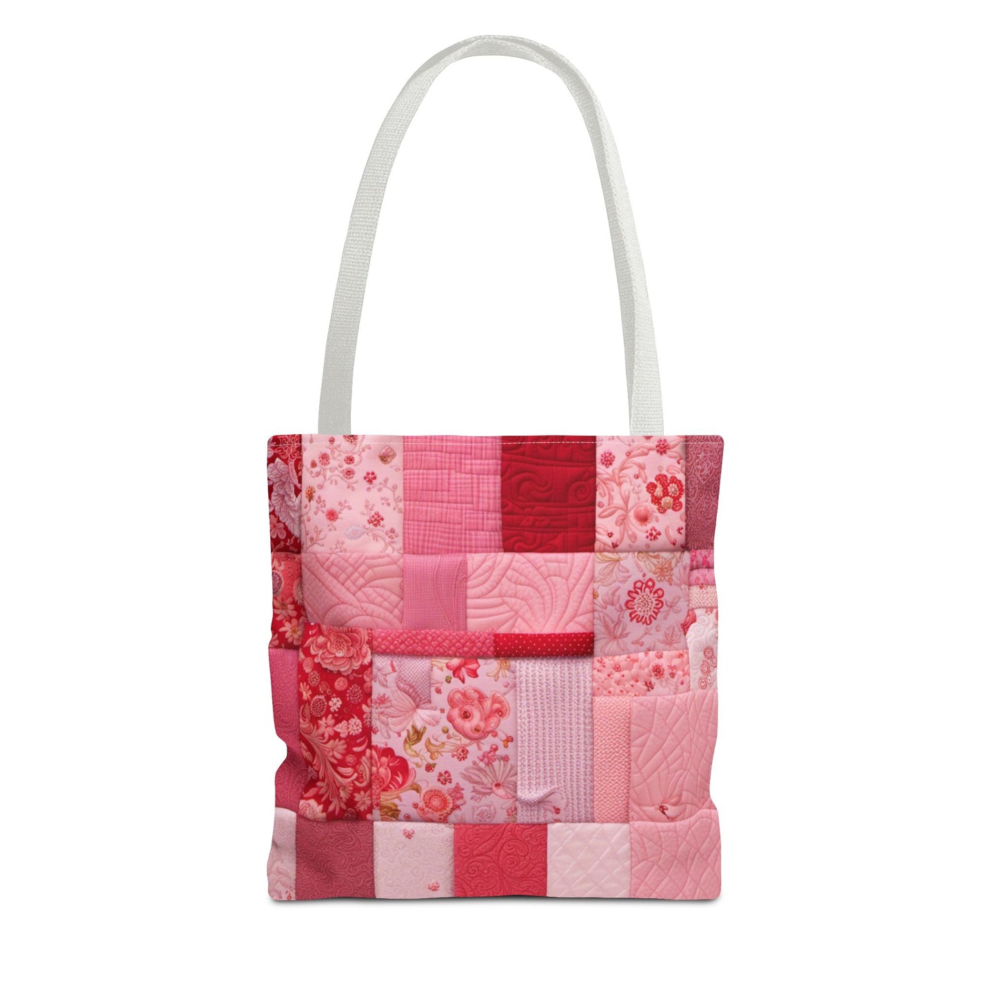 Patchwork in Pinks & Reds Tote Bag (AOP)