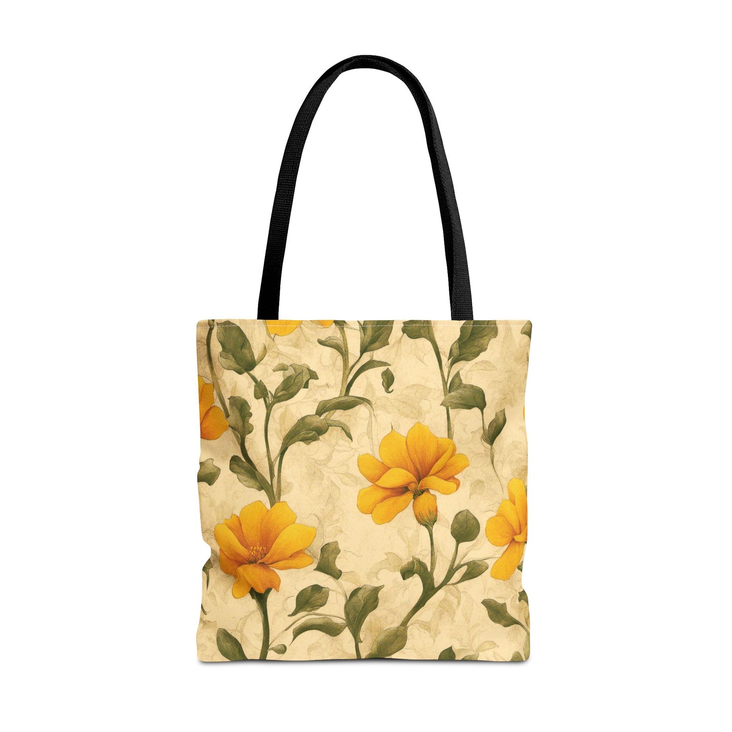 Gold Flowers Tote Bag (AOP)