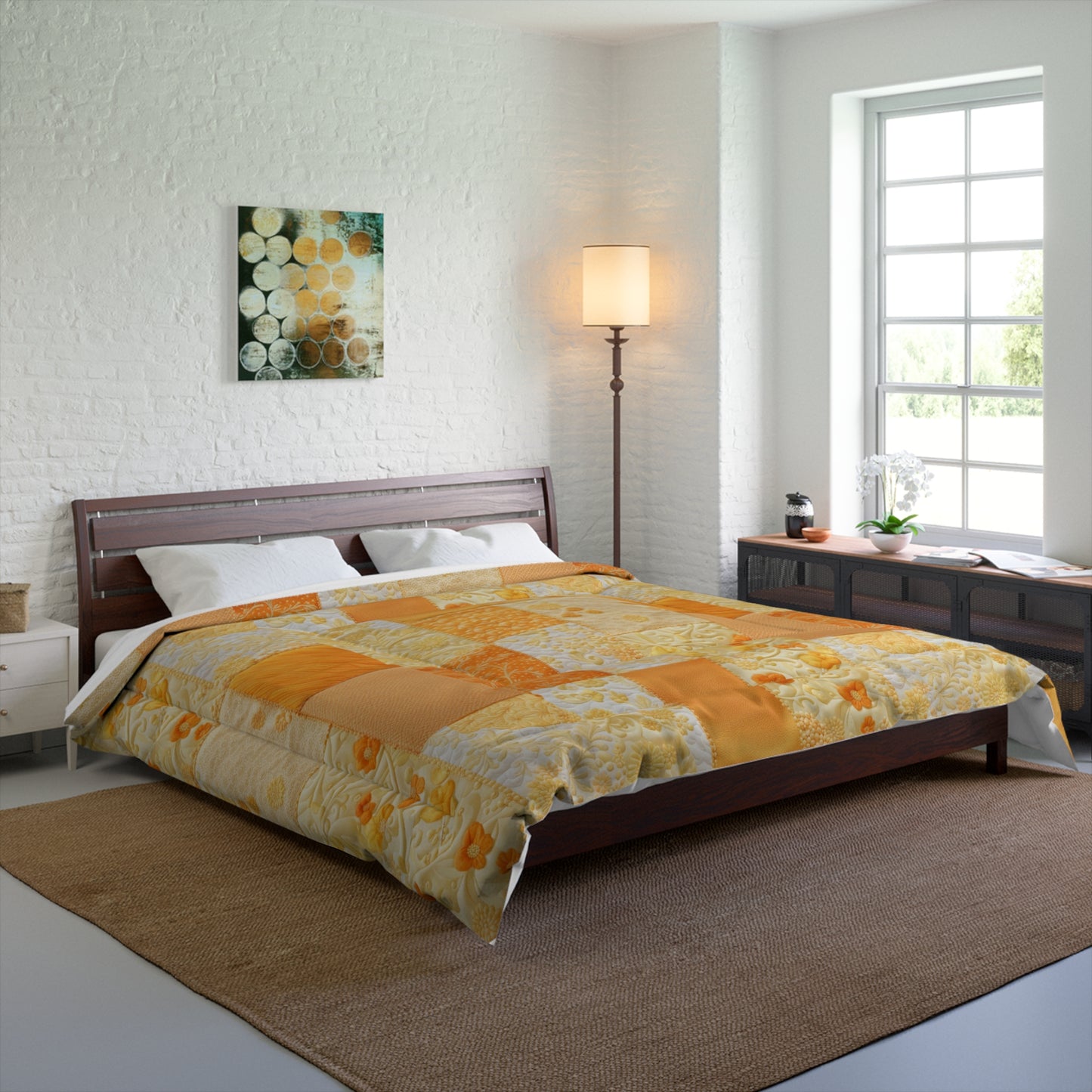 Patchwork in Yellow & Orange Comforter