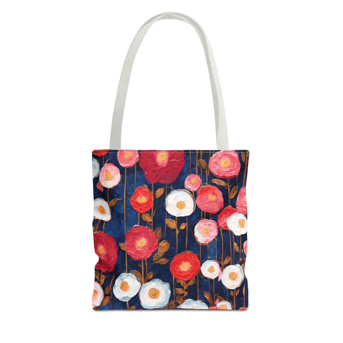 Poppy Splotches on Indigo Tote Bag (AOP)