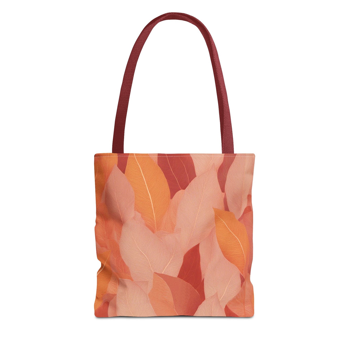 Soft Autumn Leaves in Pink, Red and Orange Tote Bag (AOP)