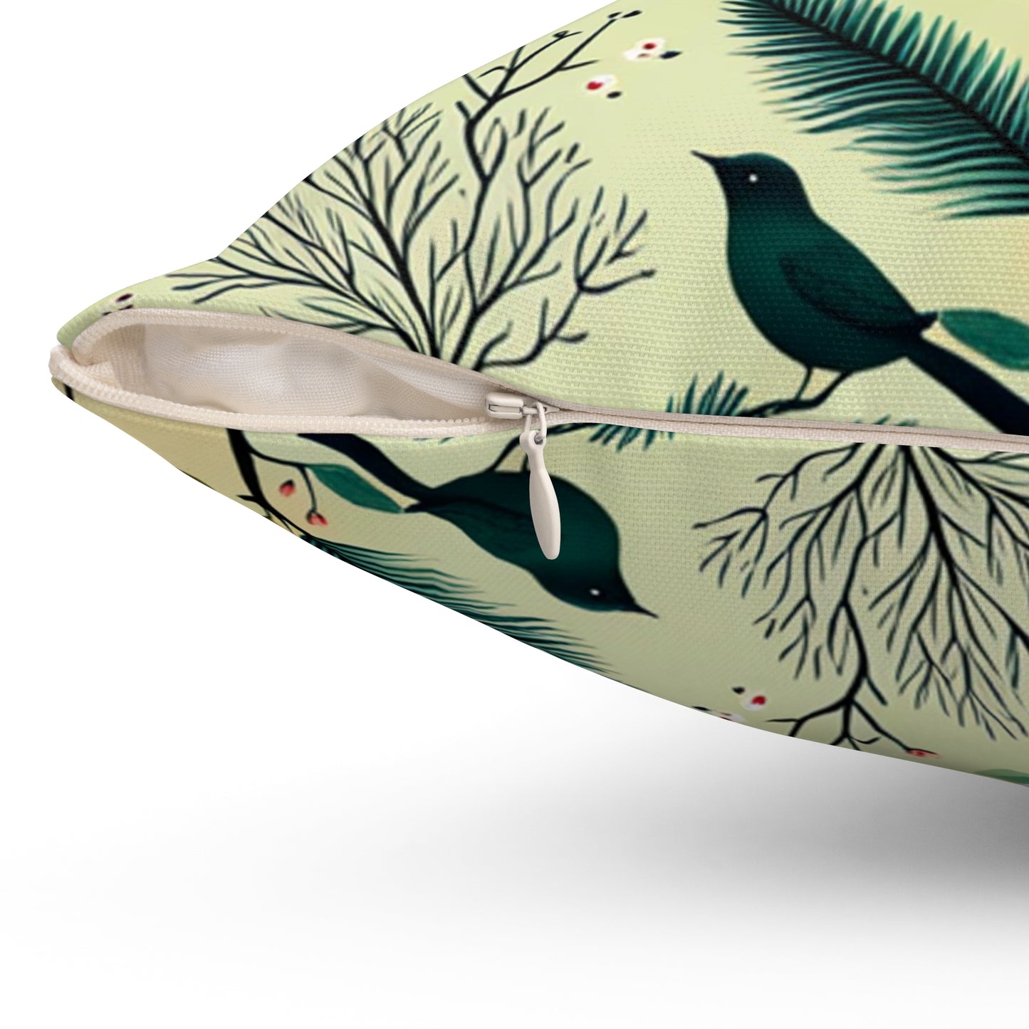 Blackbirds Polyester Square Pillow