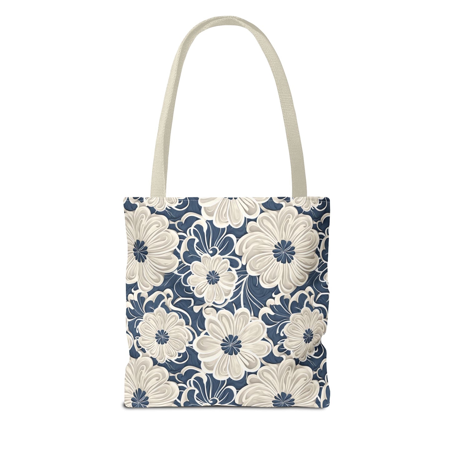 Sea Foam Flowers, Tote Bag (AOP)