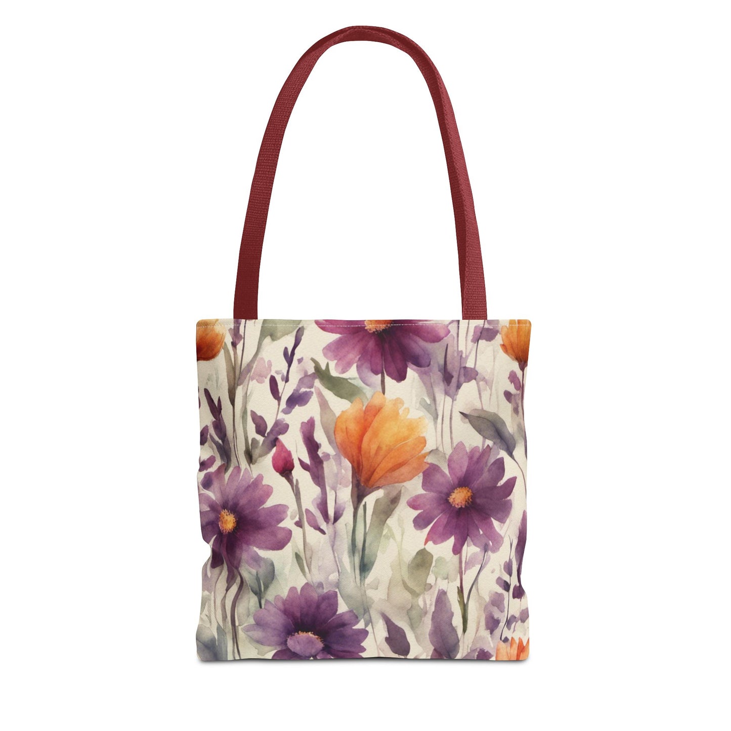 Plum and Apricot Wildflowers Tote Bag (AOP)