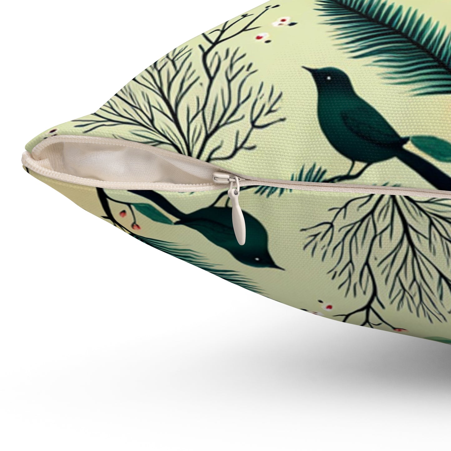 Blackbirds Polyester Square Pillow