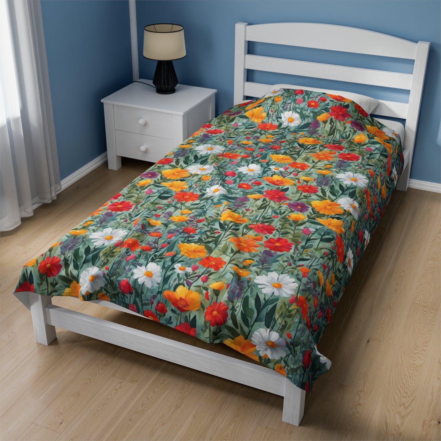 Wildflower Rampage Velveteen Plush Blanket