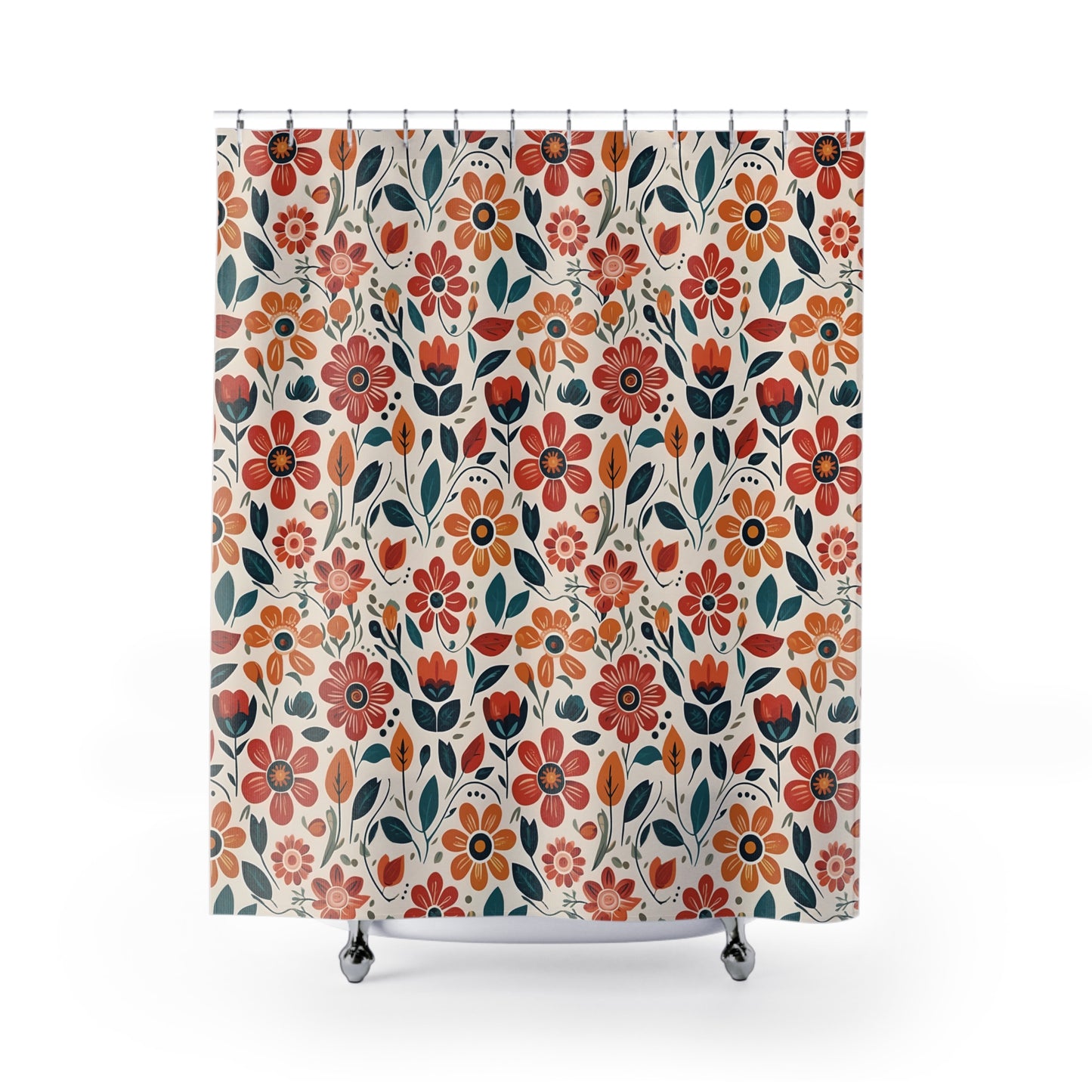 Simple Summer Flowers, Shower Curtains.