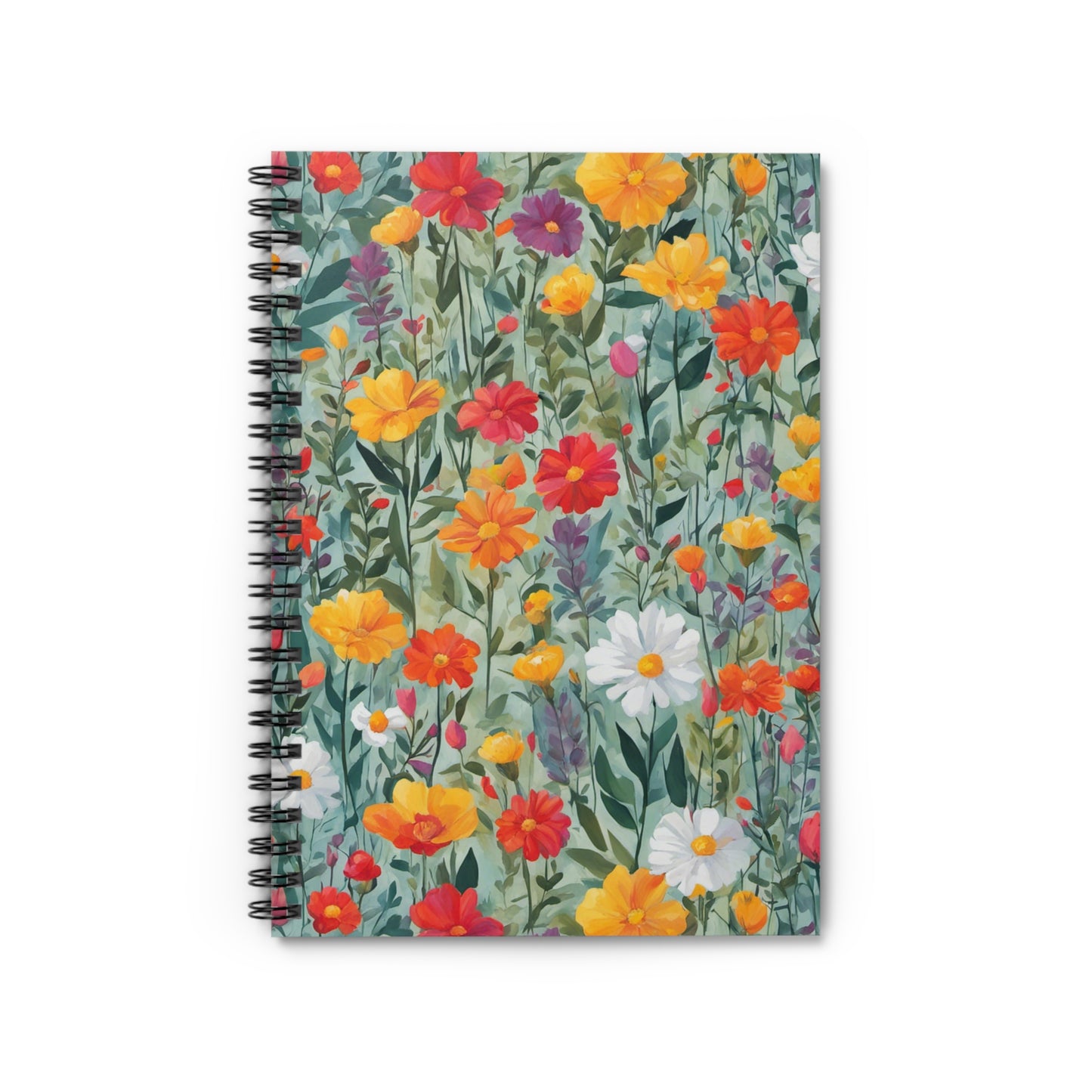 Wildflower Rampage Spiral Notebook - Ruled Line