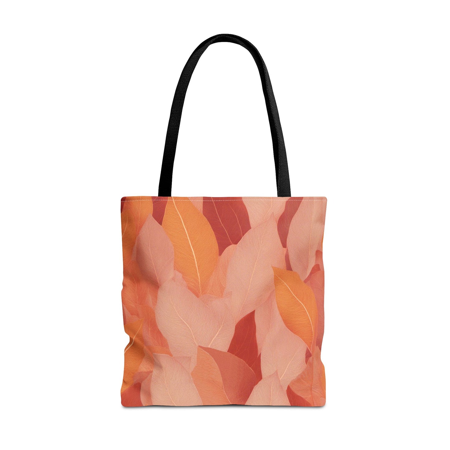 Soft Autumn Leaves in Pink, Red and Orange Tote Bag (AOP)