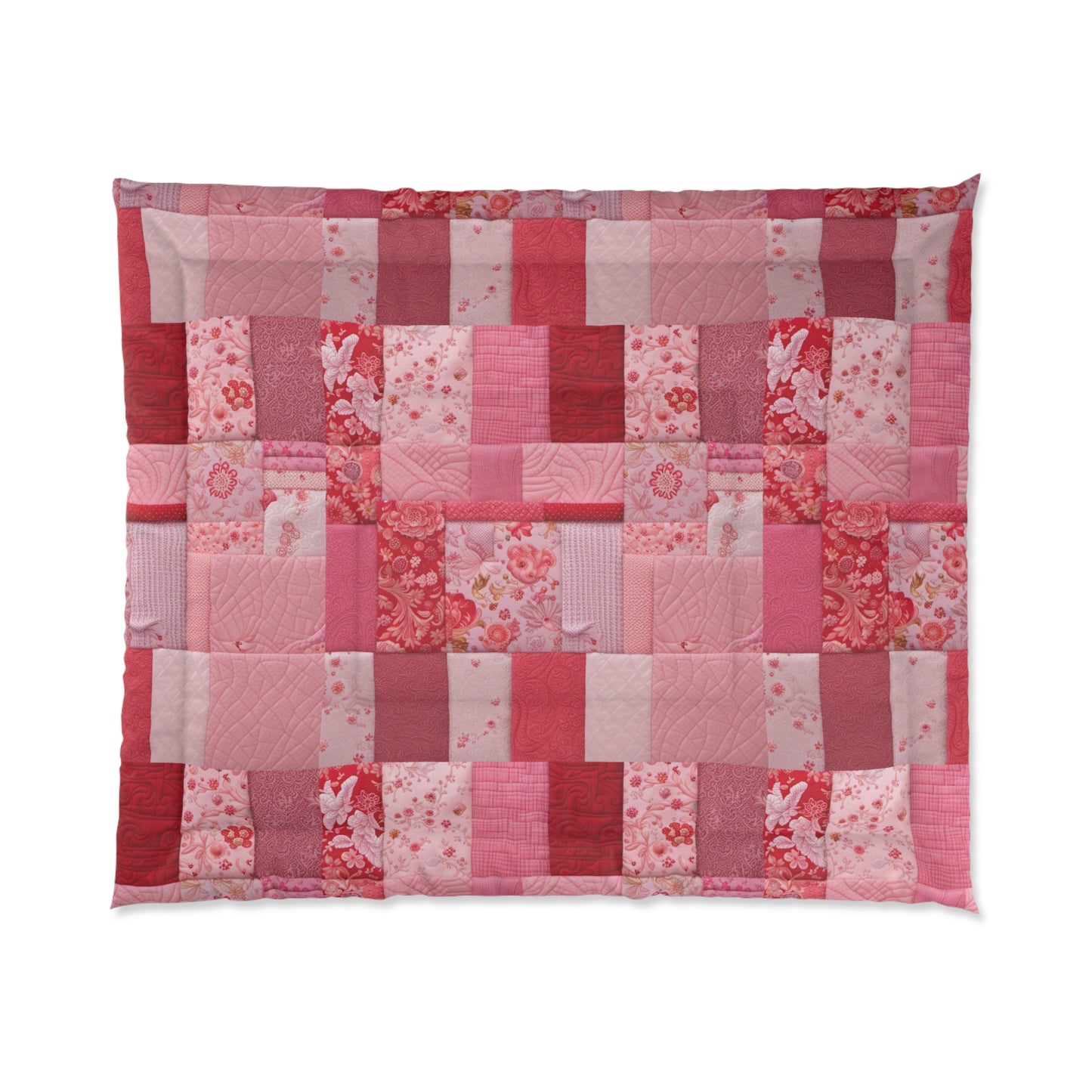 Patchwork in Pinks & Reds Comforter