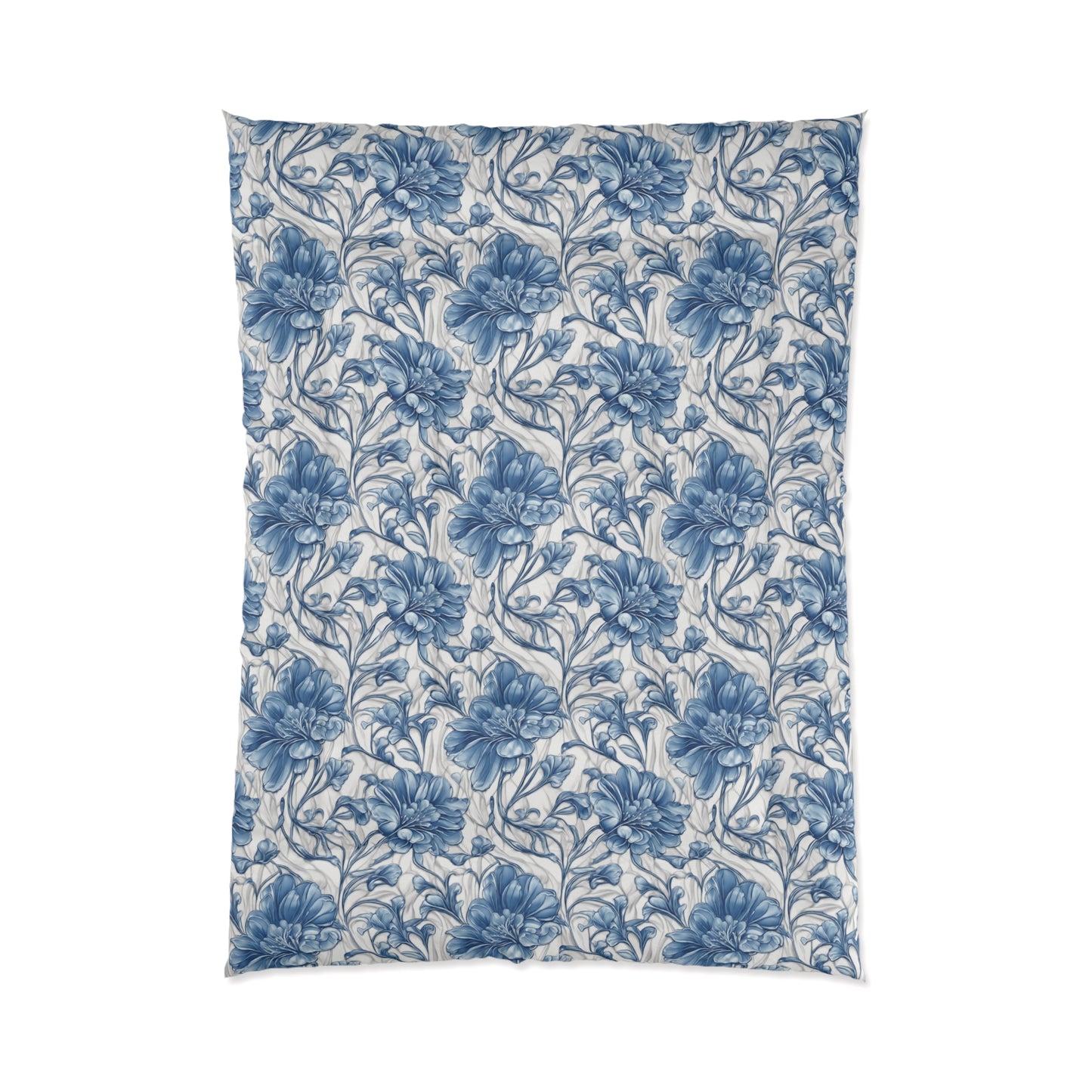 Blue & White Flowers Comforter