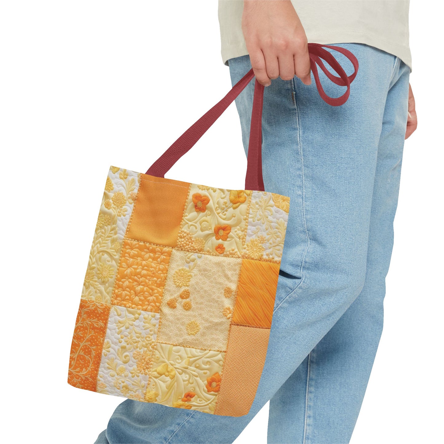 Patchwork in Yellow & Orange Tote Bag (AOP)