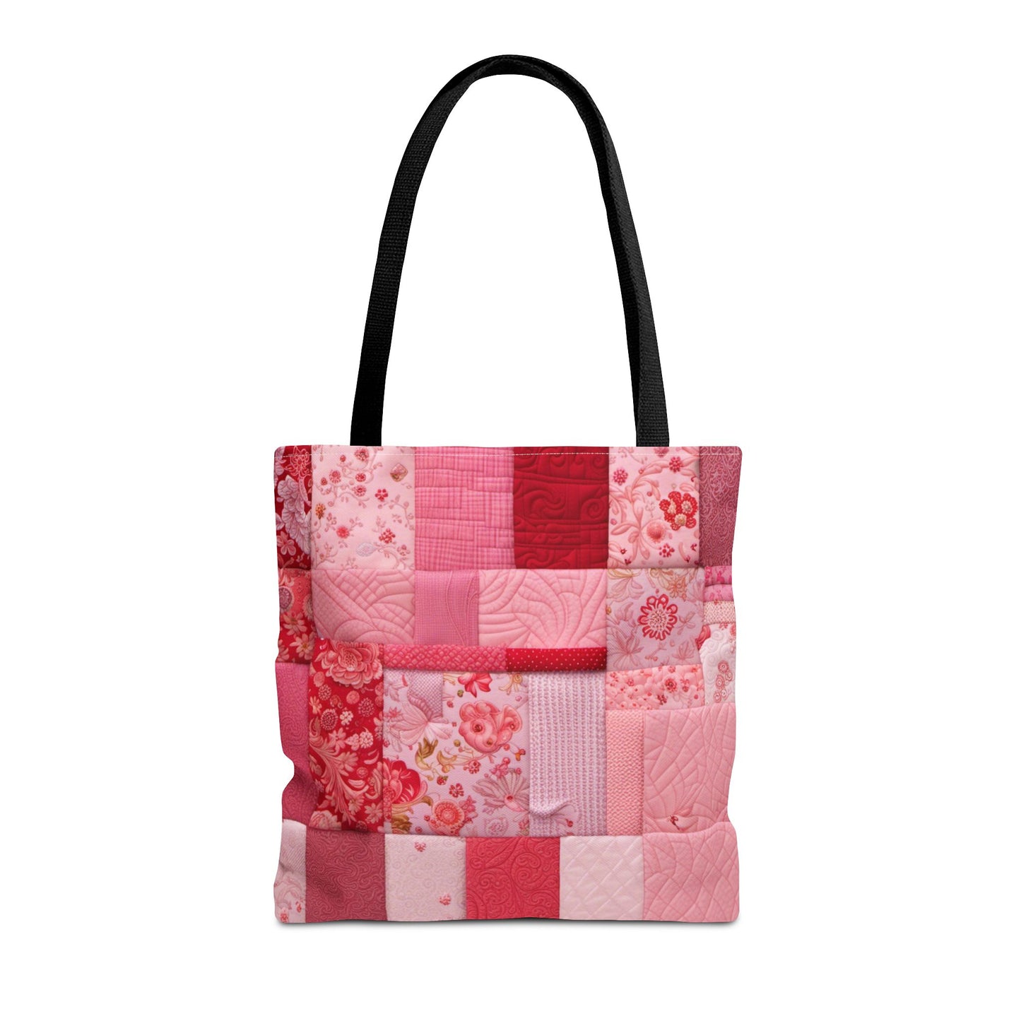 Patchwork in Pinks & Reds Tote Bag (AOP)