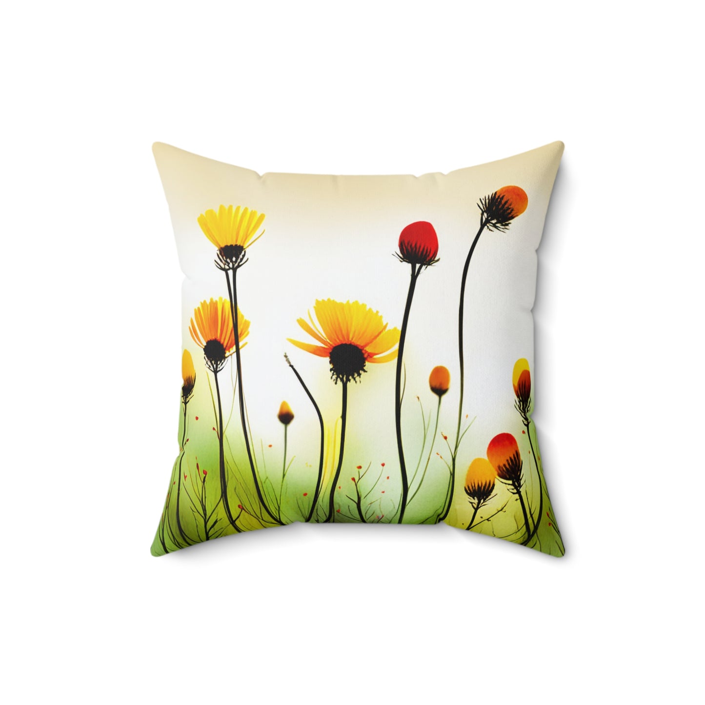 Field Flowers 7: Spun Polyester Square Pillow