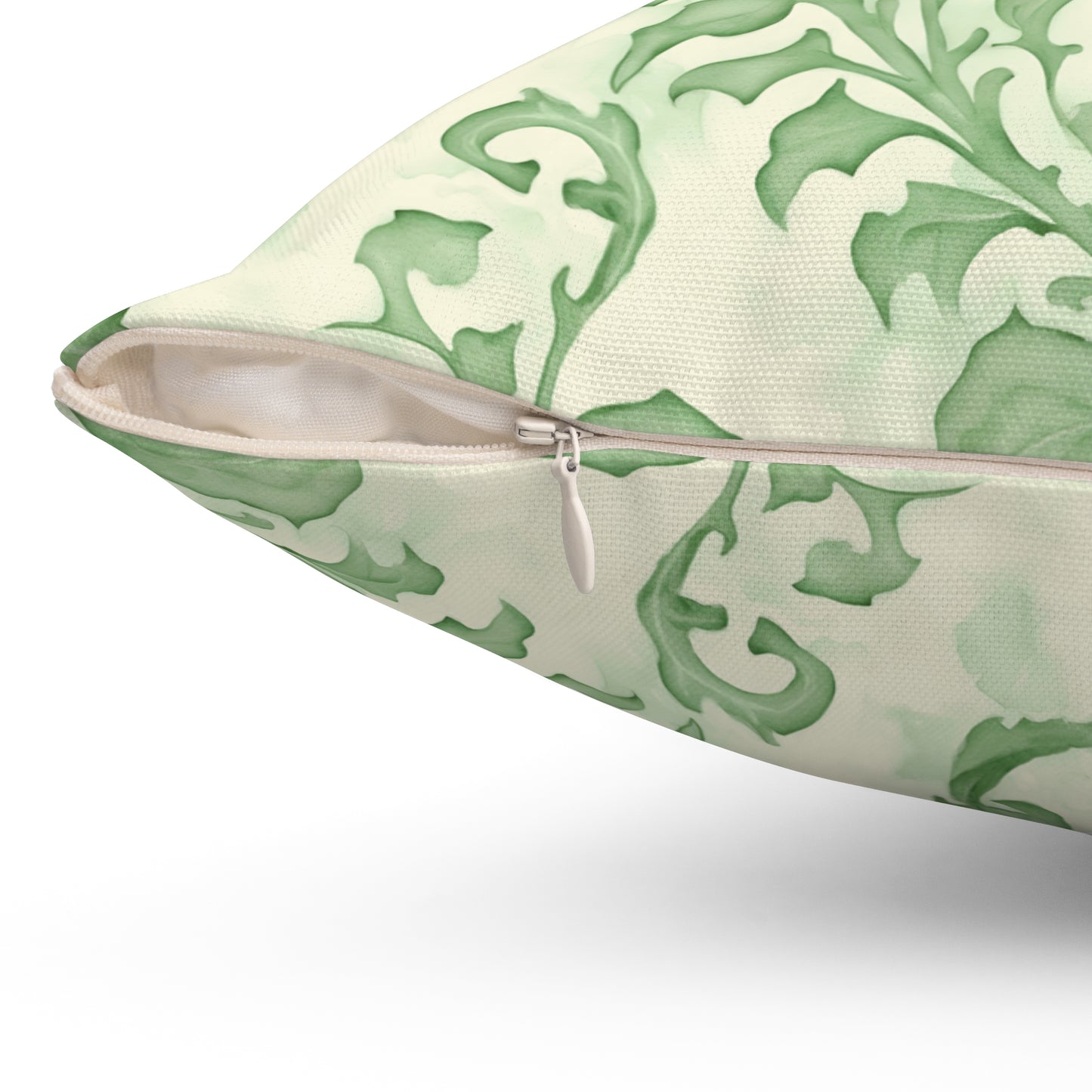 Climbing Green Leaves, Polyester Square Pillow