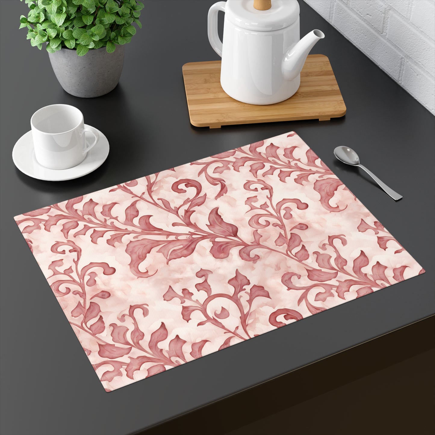 Climbing Pink Leaves, Placemat, 1pc