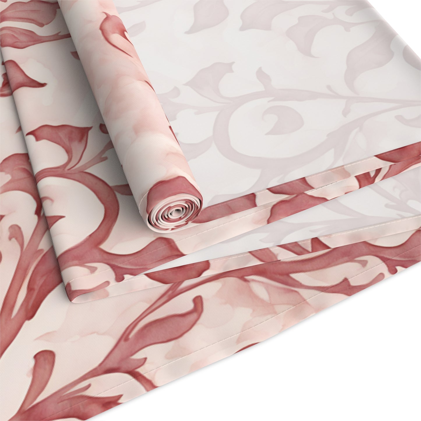 Climbing Pink Leaves, Table Runner (Cotton, Poly)