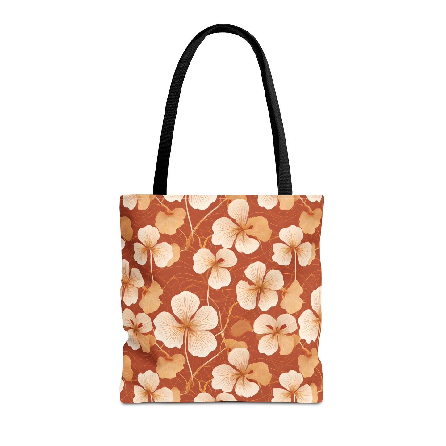 Leaves and Petals in Shades of Ochre Tote Bag (AOP)