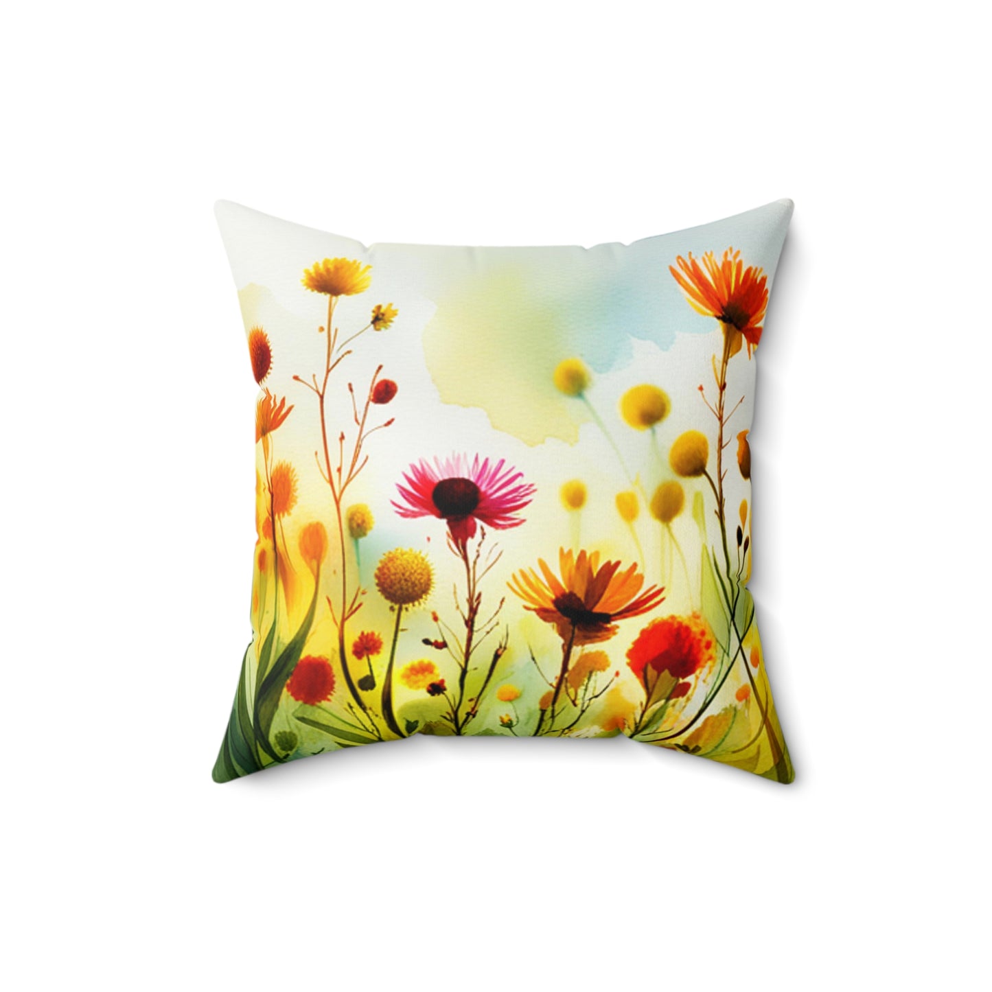 Field Flowers 8: Spun Polyester Square Pillow