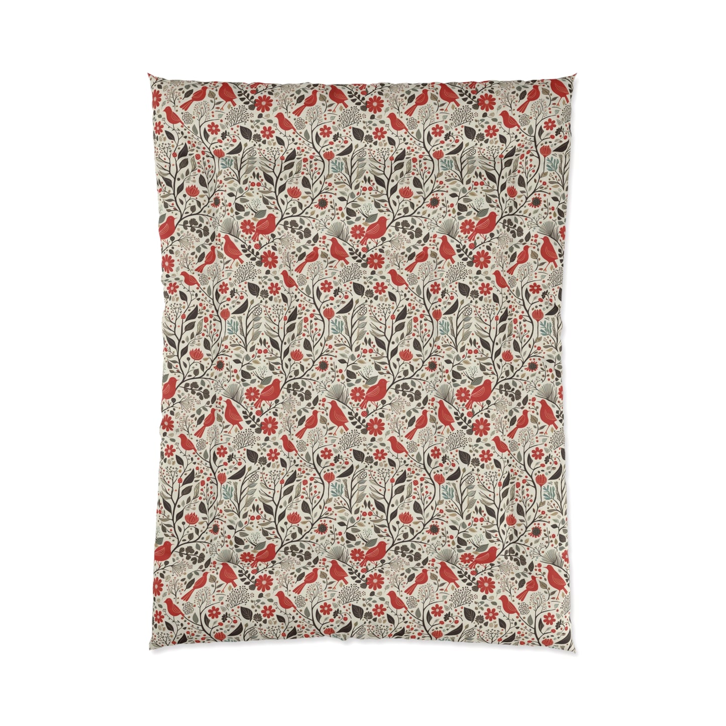 Little Red Birds Comforter