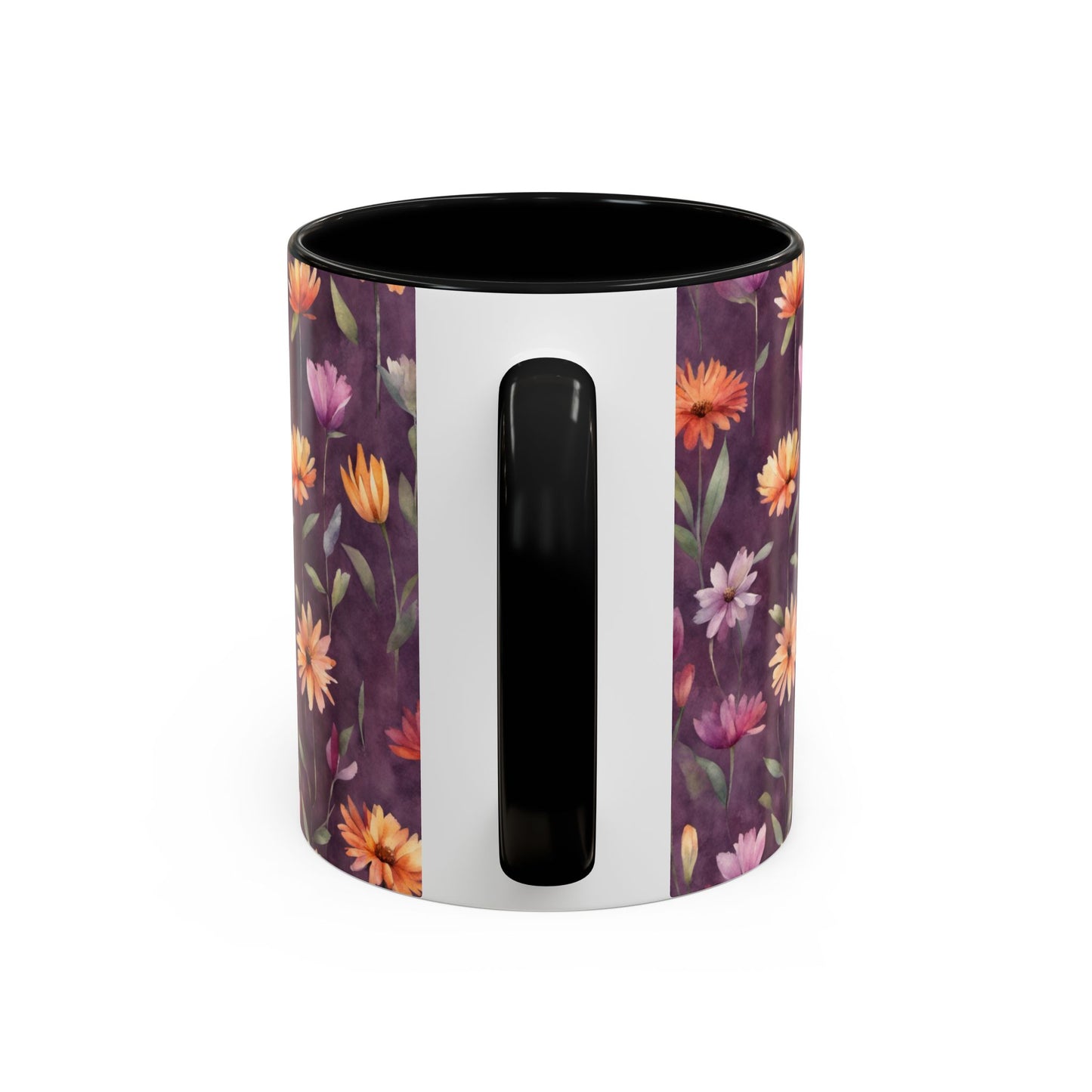 Wild Flowers on Plum Coffee Mug, 11oz