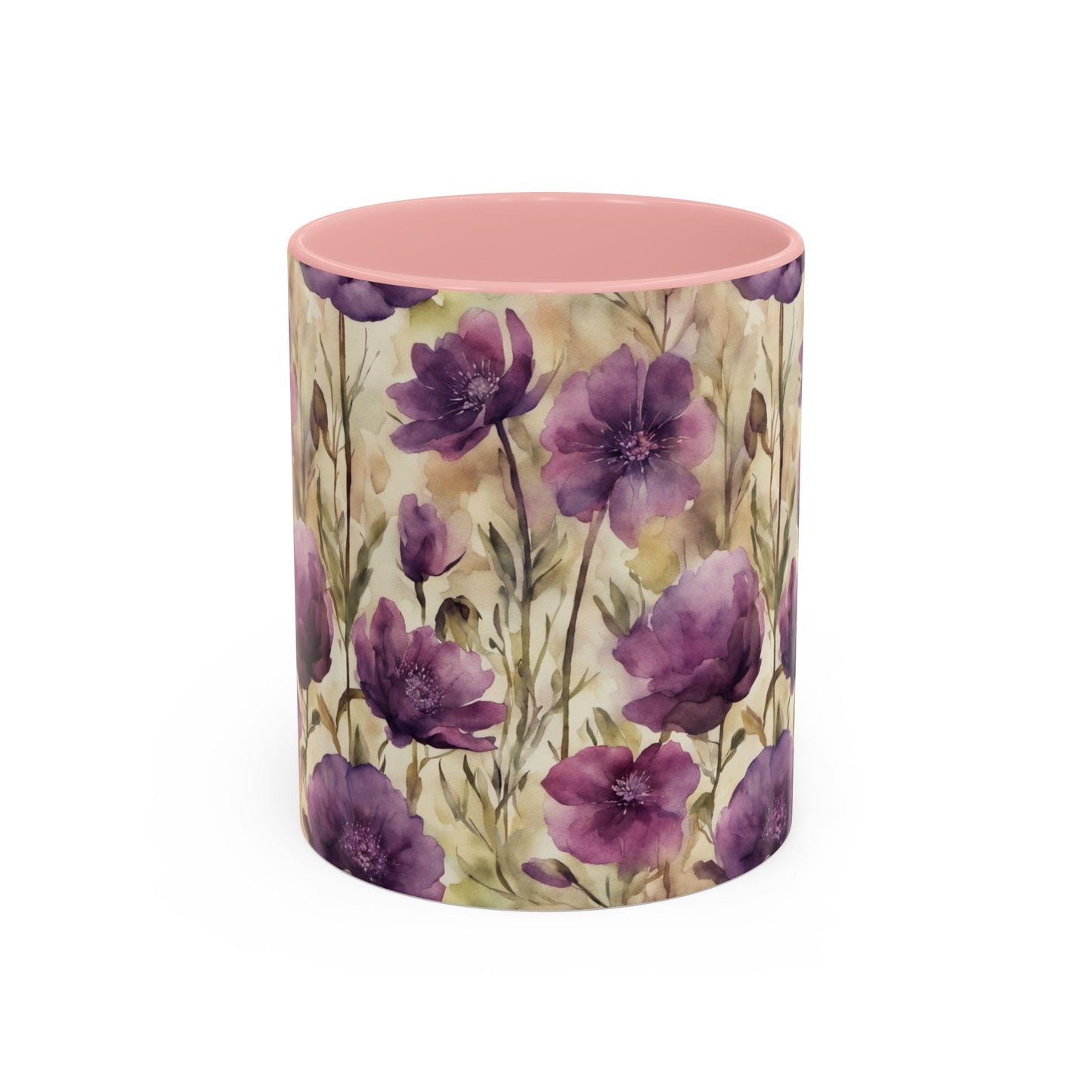 Plum Wildflowers Coffee Mug, 11oz