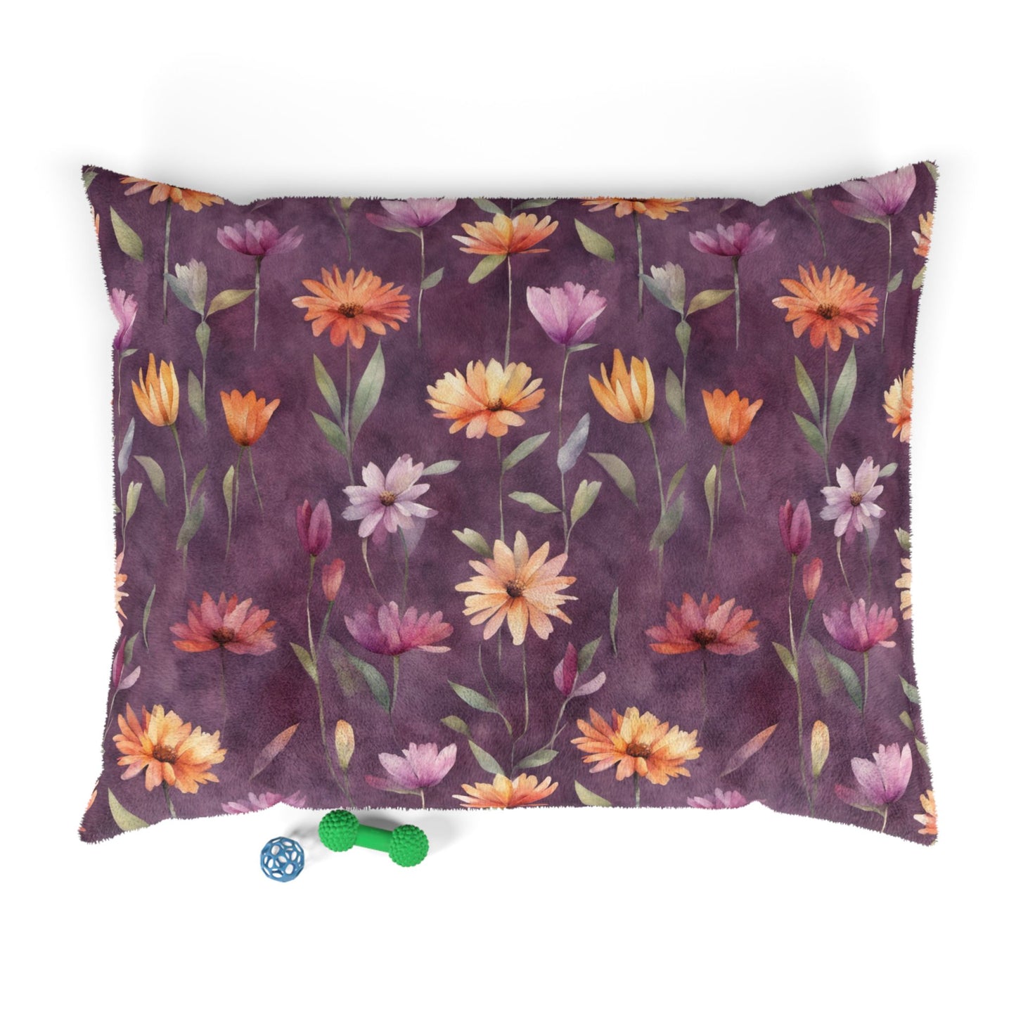 Wild Flowers on Plum Pet Bed