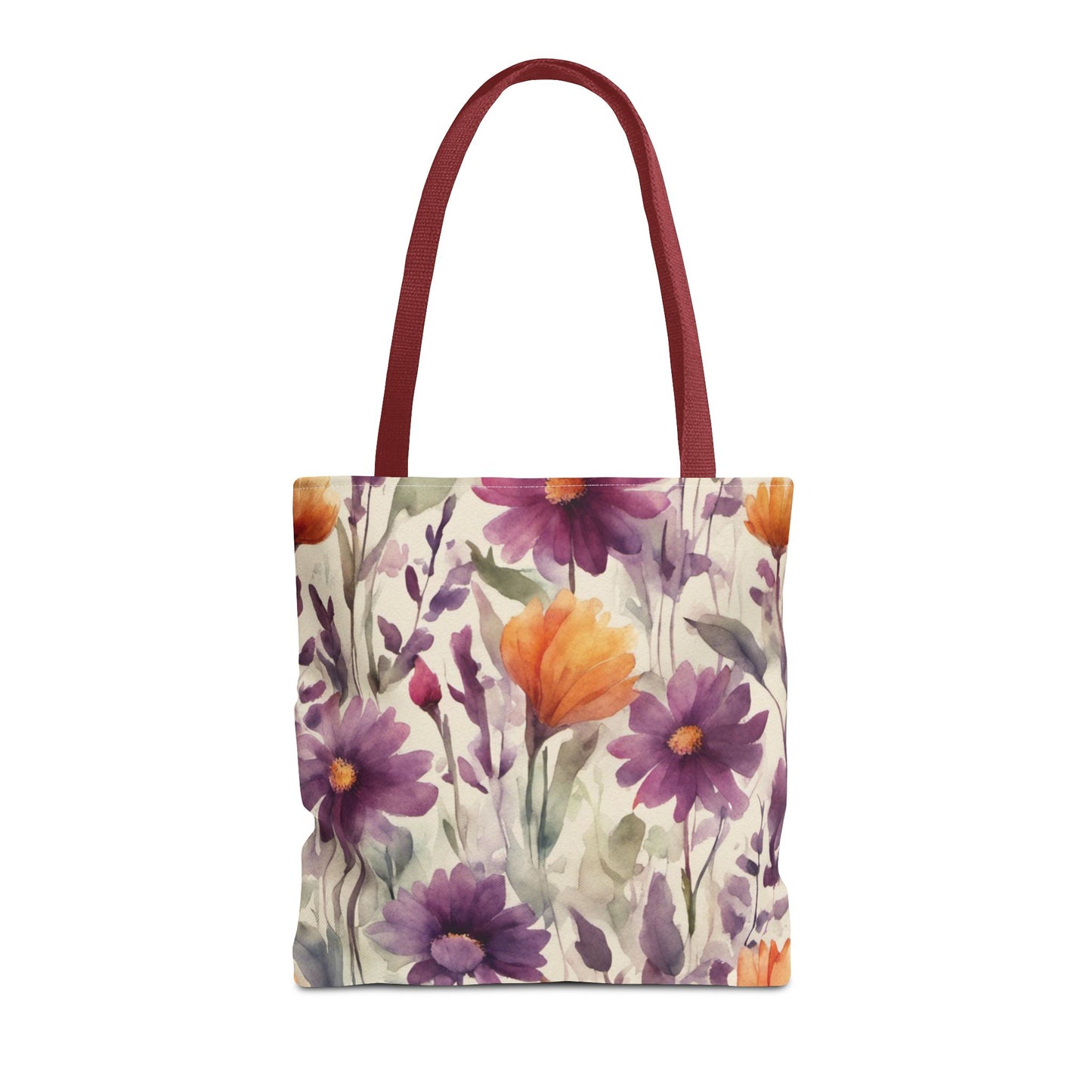 Plum and Apricot Wildflowers Tote Bag (AOP)