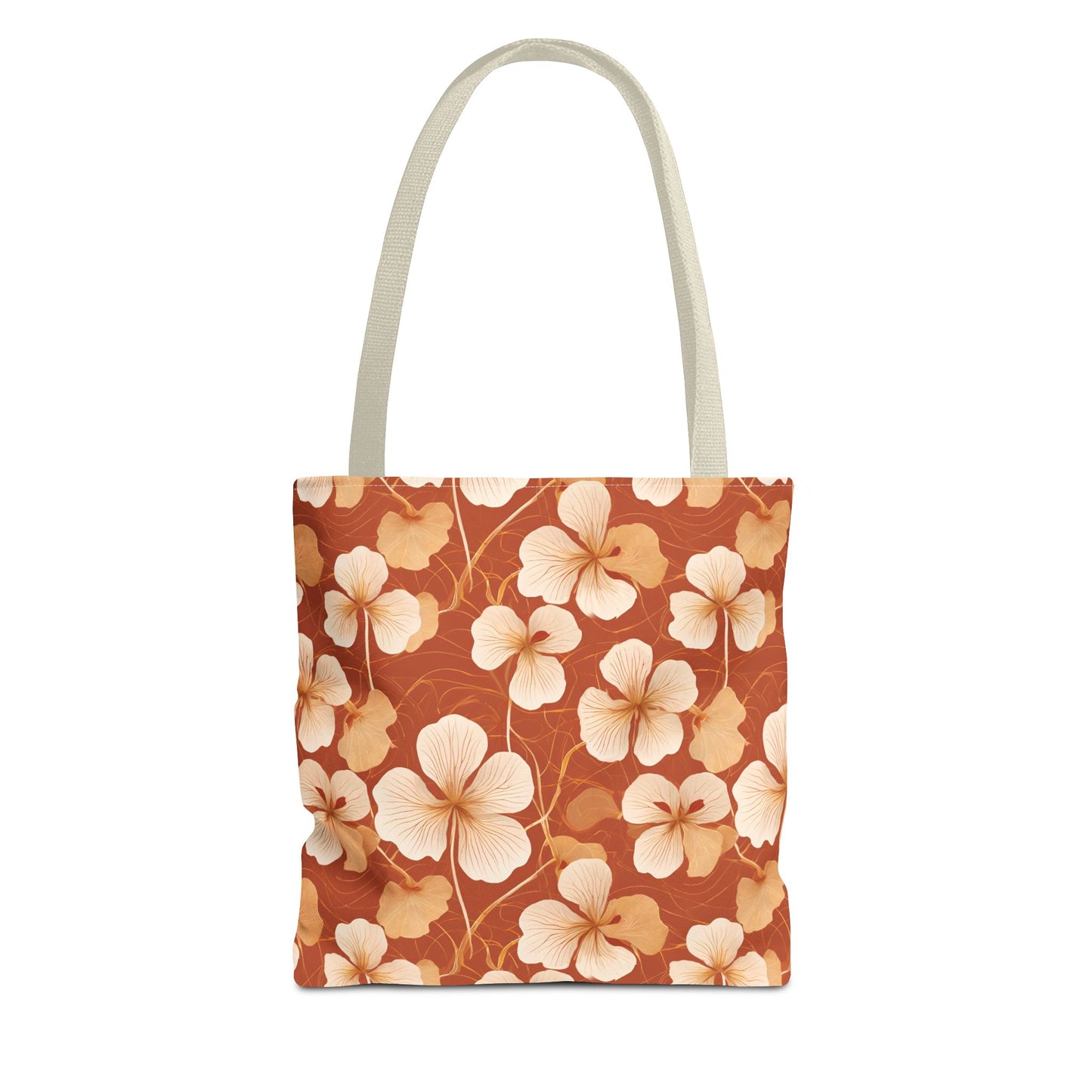 Leaves and Petals in Shades of Ochre Tote Bag (AOP)