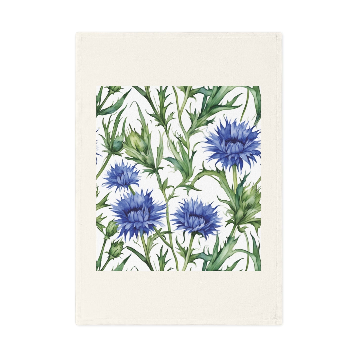 Sweet Cornflower Blue, Cotton Tea Towel