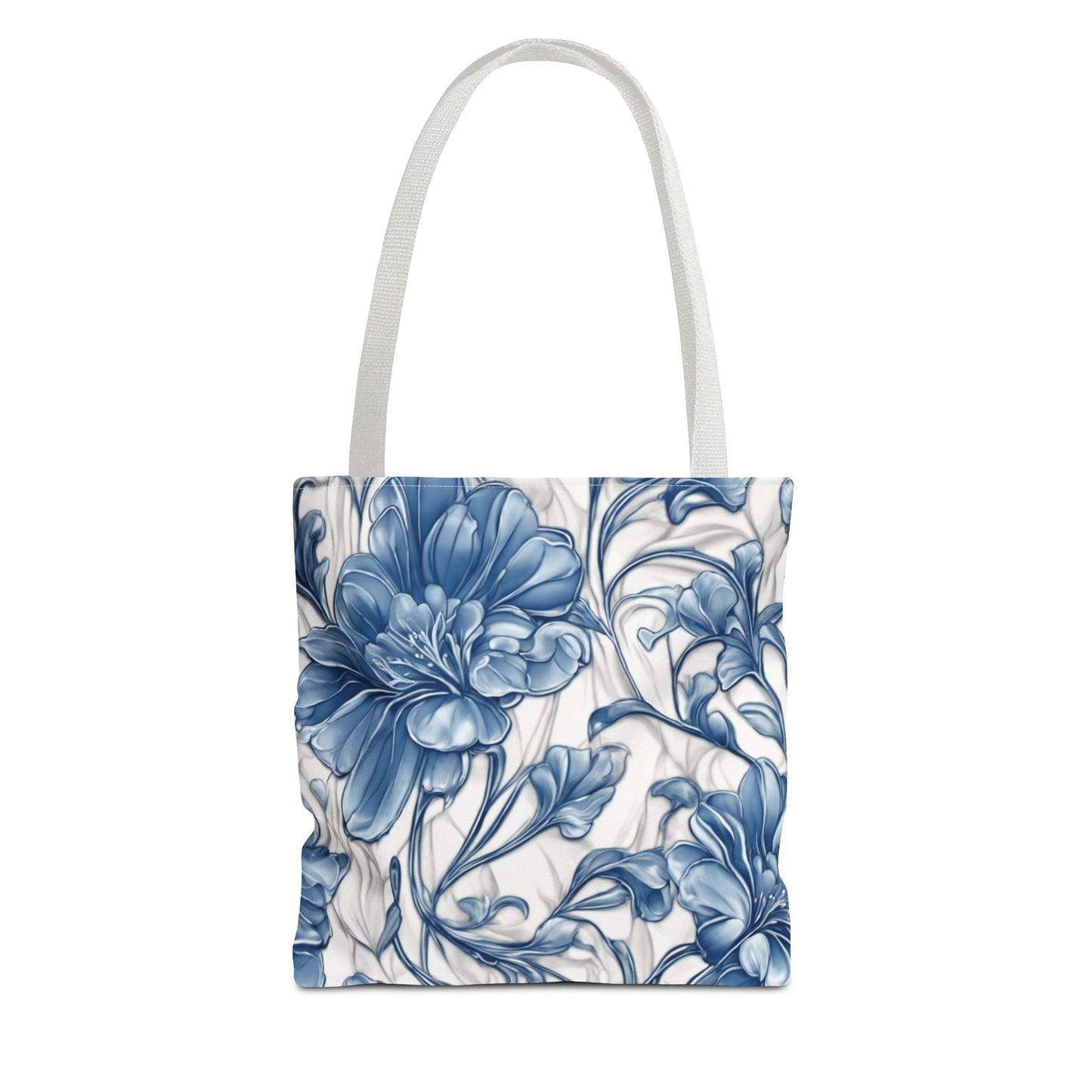 Blue & White Flowers Tote Bag (AOP)