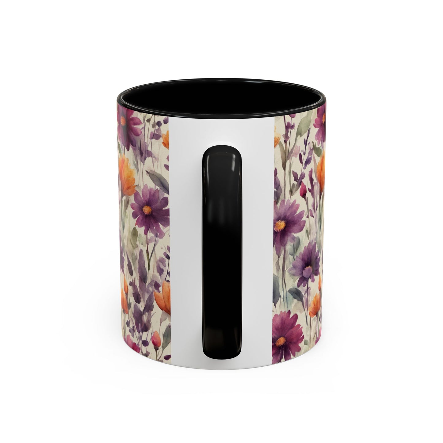 Plum and Apricot Wildflowers Coffee Mug, 11oz