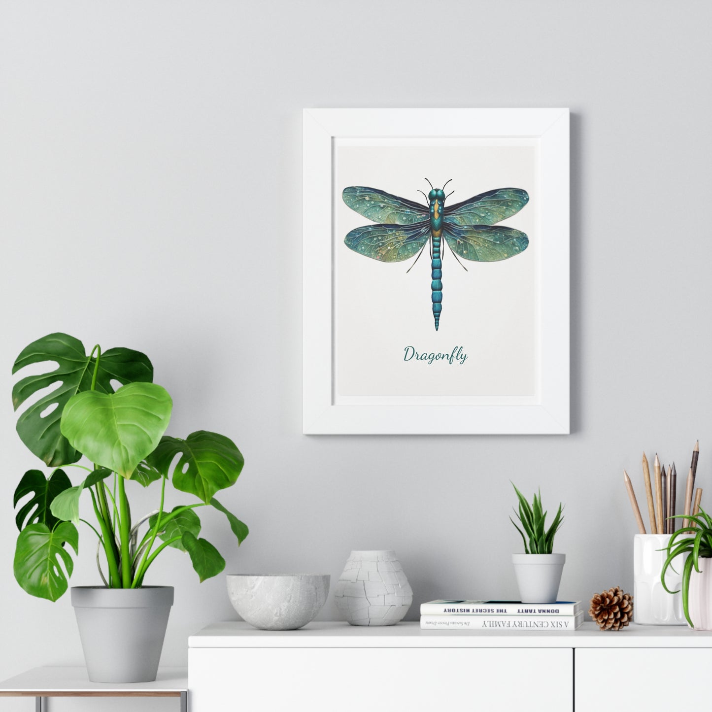 Dragonfly, Framed Vertical Poster