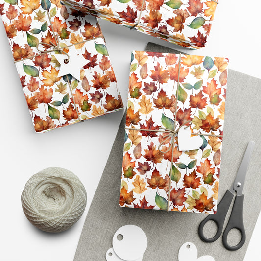 Autumn Leaves Gift Wrap Papers